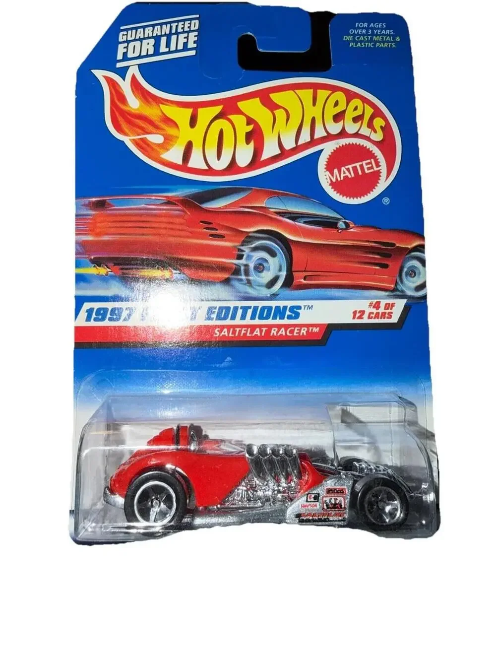 Hot Wheels Saltflat Racer #520 First Editions 4 of 12 Red Die-Cast Car 1997